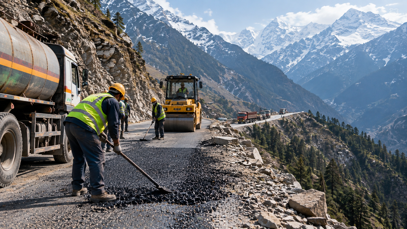 The mountain road nightmare where hot mix can't reach
